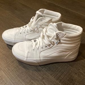 Vans white high tops women’s 8.0
